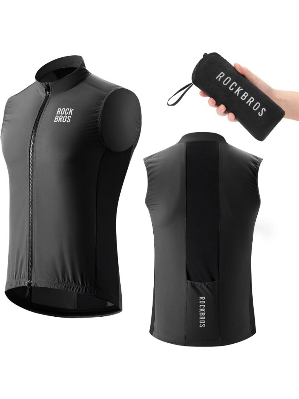 Lightweight Men's Cycling Vest | Windbreaker with Pockets for Biking & Outdoor